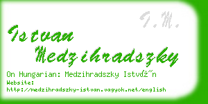 istvan medzihradszky business card